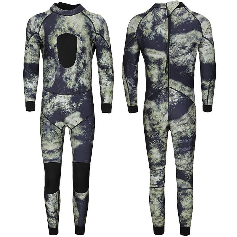 3mm Neoprene Wetsuit Diving Surfing Snorkeling Warmth Full Body Suit Unisex Camo Pattern