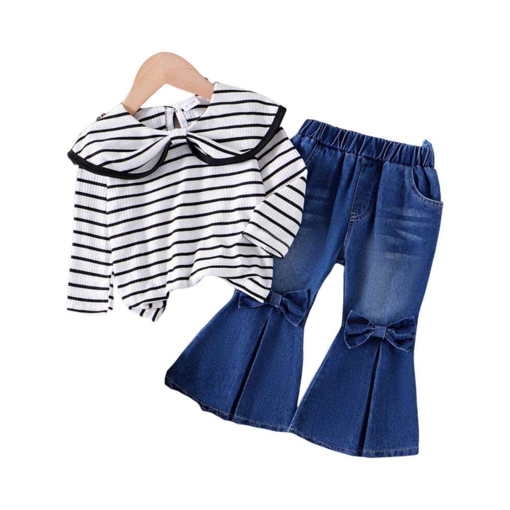 Kids Casual Long-Sleeve Set, Comfortable Daily Wear Outfits