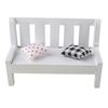 Mini Wooden Bench Dolls House Miniature Garden Furniture Accessory