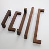 Walnut Square Tube Cabinet Handle Minimalism Nordic Solid Wood Pulls for Wardrobe and Drawers Kitchen Furniture Handles