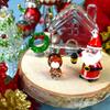 Four Cart Cute Handmade Glass Reindeer Holding a Glowing Star