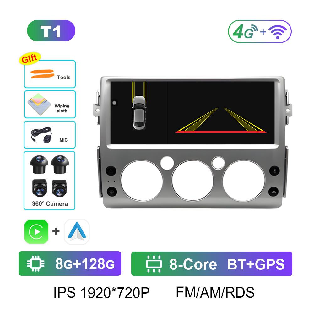Wireless Carplay GPS Navigation for Toyota FJ Cruiser 2007 2008 2009 2010 2011 - 2013 Bluetooth Cooling Fan Autoradio Head Unit