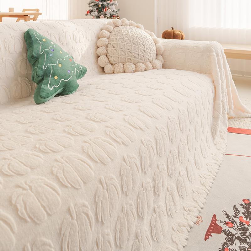 1PC Sofa Cover Soft Fabric New Winter Thickened Plush Sofa Towel One Piece Sofa Cover Home Textile Towel Products 180X130CM