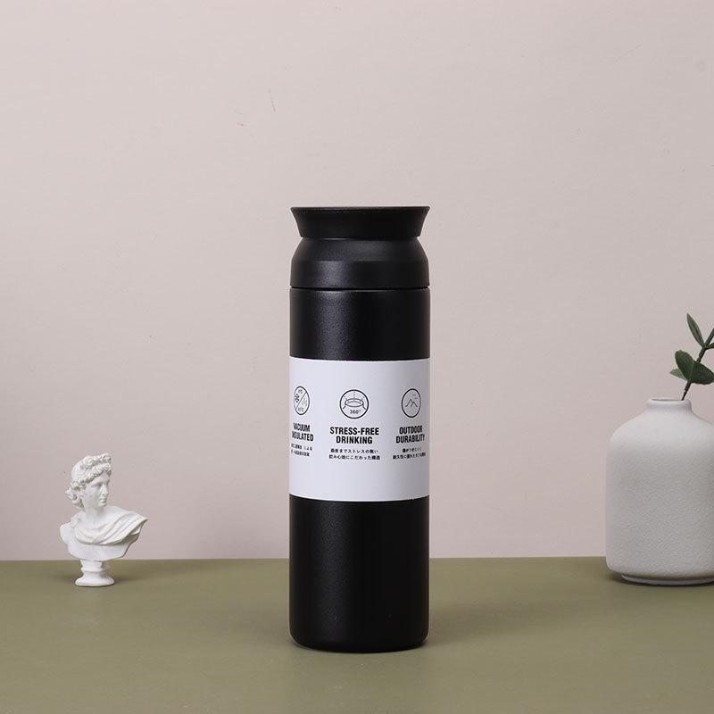 304 Stainless Steel Double Insulated Coffee Mug 500ml-Spray Painted Portable Vacuum Flask Hot&Cold Water Bottle Car/Student Gift