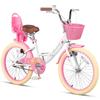 Glerc Maggie Kids' Bike for Girls, Toddler Riding Practice Bike, Floral Print, with Basket, Training Wheels, Kids Tricycle, Plush Seat, V-Brakes, Ages