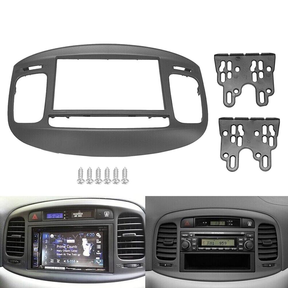 Dashboard Frame Adapter 2Din Stereo Plate Frame Car Audio System Car Dashboard Black Color Brand New Easy To Install