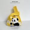 Cute Panda Casual Tote Bag: Trendy, Versatile, Polyester Knit Handbag for Women