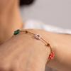 Unique Crystal Flower Bracelet/Necklace Handmade Accessories Gold Color Beads Chain Choker/Handchain for Everyday Wear