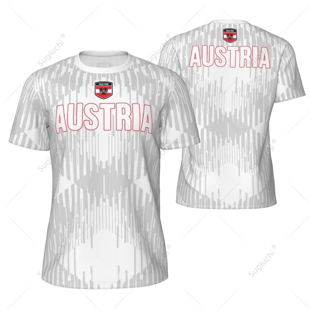 AUSTRIA Flag 3D Print Sports Quick-dry Breathable Men T-shirt Football Jersey Team Short-sleeve Parent-child Top Clothes Summer