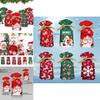 Christmas Gift Bags With Drawstring Ribbon Santa Design For Seasonal Gifts