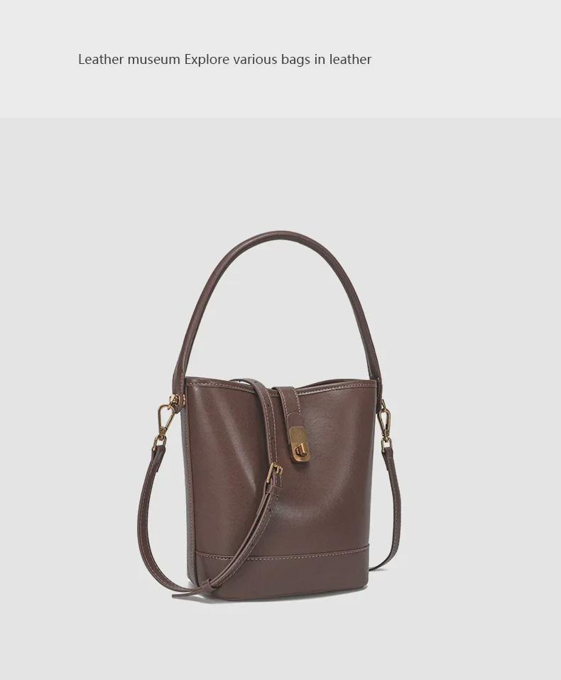 Dámská kabelka z pravé kůže 2024: Nová podzimní/zimní móda, vysoce kvalitní, univerzální taška přes rameno