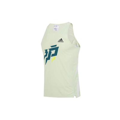 Pattern Print Sports Running Fitness Comfortable Breathable Training Sleeveless Tank Top Men Tops Green HJ9886