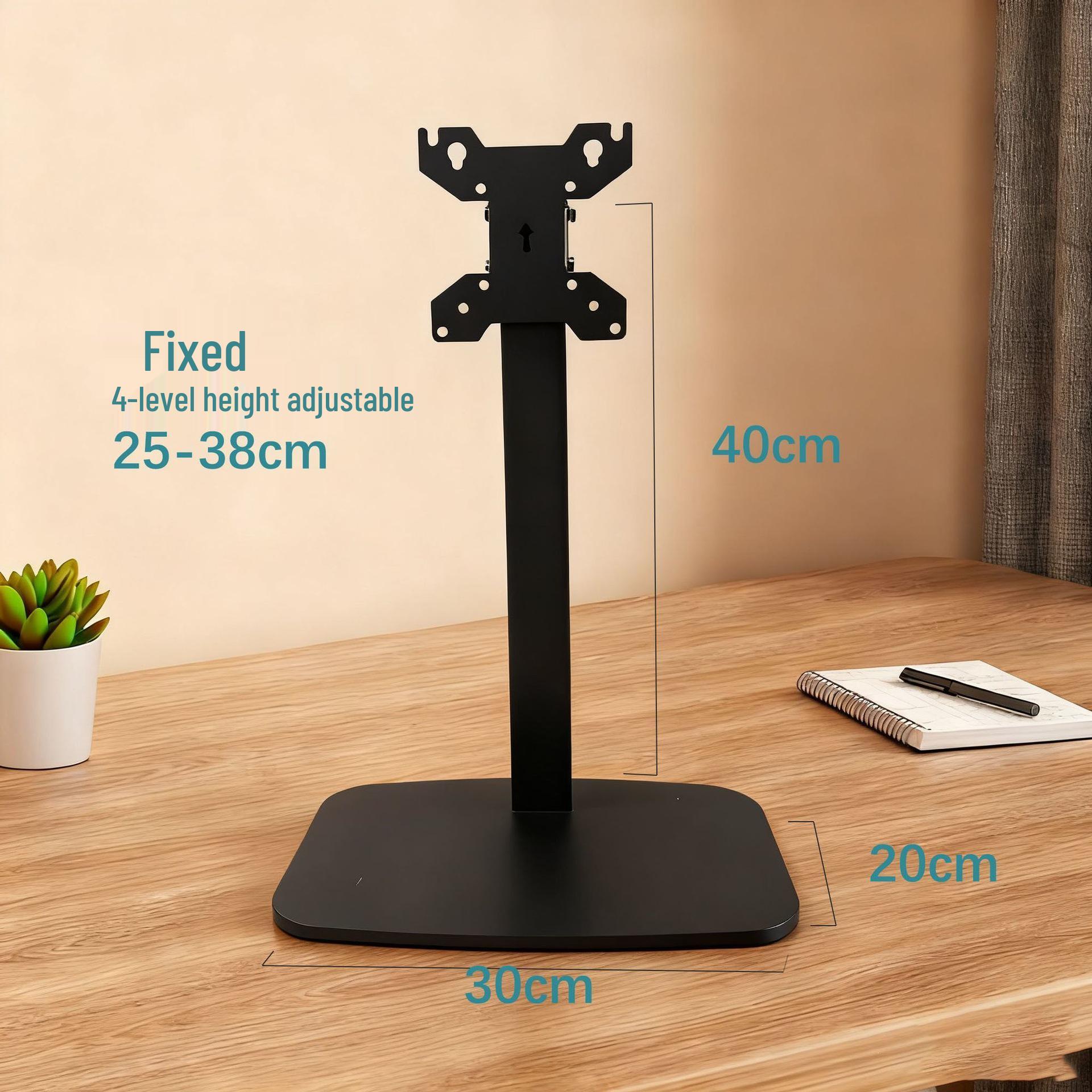Height-Adjustable No-Drill Vertical Monitor Stand with Screen Rotation