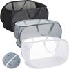 Foldable Pop-up Laundry Baskets 3pcs with Handle Mesh Fabric