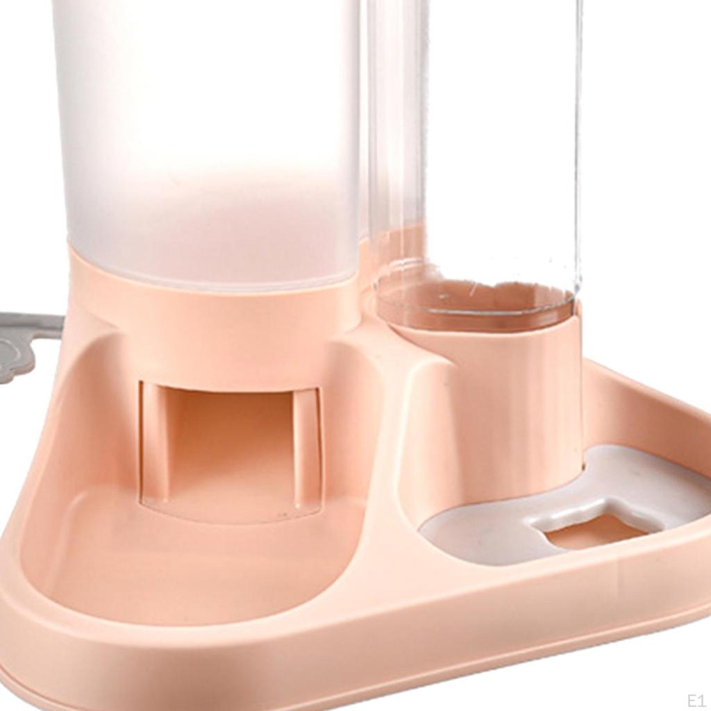 Tierfutter- und Wasserspender-Set, integrierter praktischer Futterspender mit breiter Öffnung für Haustiere, groß