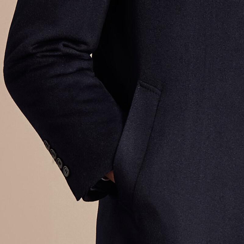 Antonio Men's Cashmere Blend Long Wool Overcoat