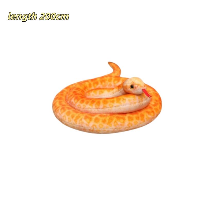 Simulated Snake Plush Toys Rattlesnake Python Green Snake Stuffed Doll Fun Prank Toys Collection Home Decor Toys Birthday Gifts