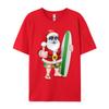 Cool Santa Surfboard Shades Cartoon Comfortable T Shirt Company Cool Cotton Fabric Men T Shirt Hip Hop Tee Shirts Wholesale