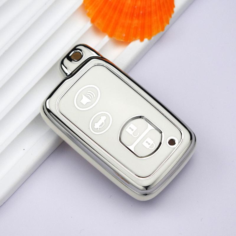 2/3/4 Botton For Toyota Land Cruiser Lc200 Prado 150 Camry Prius Crown Tpu Car Key Case Fob Cover Shell Keychain Accessories