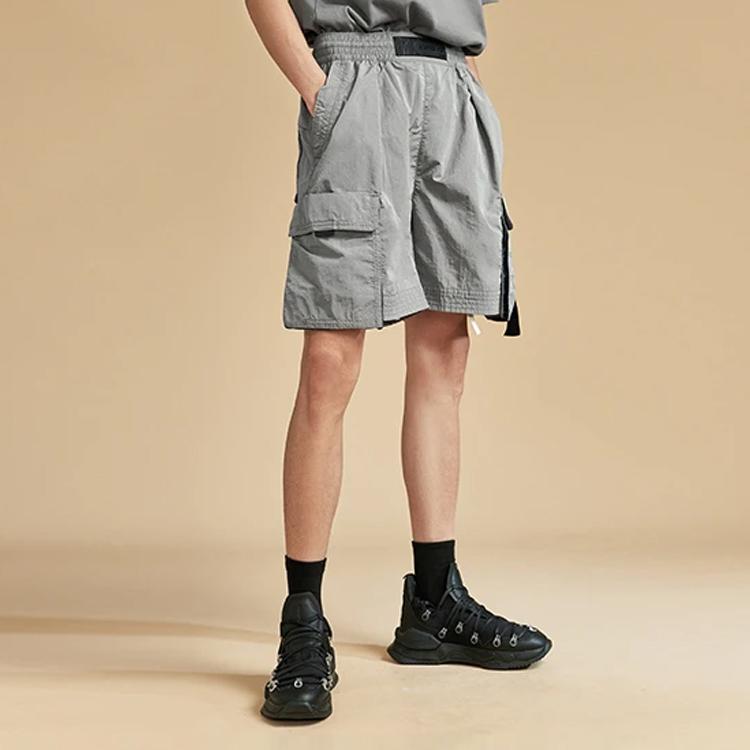 Li Ning X Jackie Chan Collaboration Kung Fu Series Patchwork Loose Sports Shorts Men Shorts Iron-Grey AKSR221-3