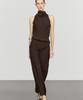 Masimodutti Halterneck Waistband Midi Dress