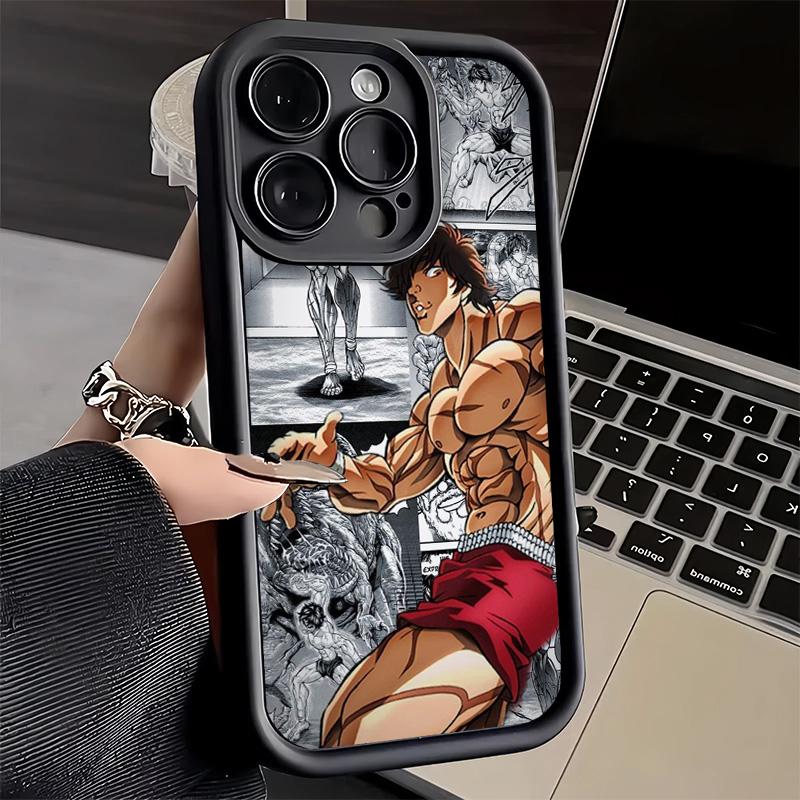 Phone Case for iPhone 17 Air 16E 15 16 Pro Max Baki the Grappler Anime Cover 14 Plus 13 12 Mini Soft Shell Silicone Fundas