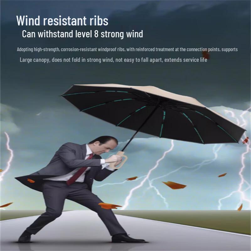 Automatic Reinforced All-Weather Umbrella (Pack of 10)