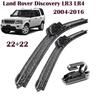 22"+22" Front Frameless Wiper Blades for Land Rover Discovery LR3 LR4 2004-2016, Range Rover Sport L320, Range Rover L322, Freelander 2, Discovery 2
