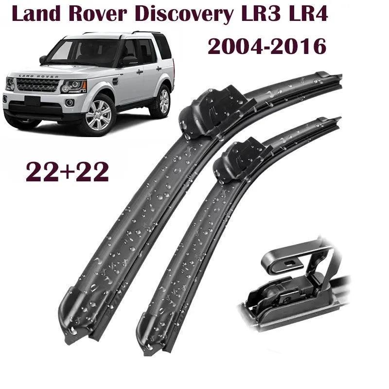 22"+22" Front Frameless Wiper Blades for Land Rover Discovery LR3 LR4 2004-2016, Range Rover Sport L320, Range Rover L322, Freelander 2, Discovery 2