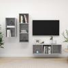 VidaXL TV Stand Set, 3 Pcs Concrete Grey Chipboard