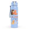 1PC Love Dog Cat Sticker Pack 750ml Color Plastic Sports Water Bottle Leakproof Flip Straw Lid Suitable for Sports Office Home Use