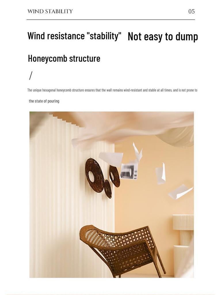 Glow Paper Folding Screen for Office, Living Room, Partition, Entryway, Rental Homes, Salons & Fences