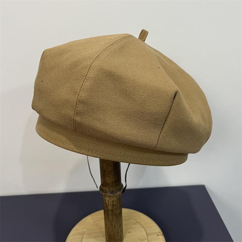 

Осень и зима однотонный берет женский британский ретро бутон шляпа модная универсальная шляпа-тыква шляпа художника Adult average size (56-58cm) верблюд