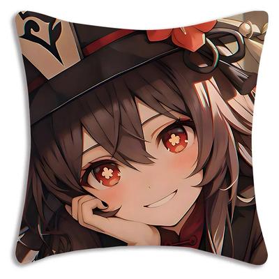 Coperture Cuscini Decorativi Cartoni Animati Decorazione Soggiorno Copricuscino Stampato per Divano Poliestere Federa Morbida