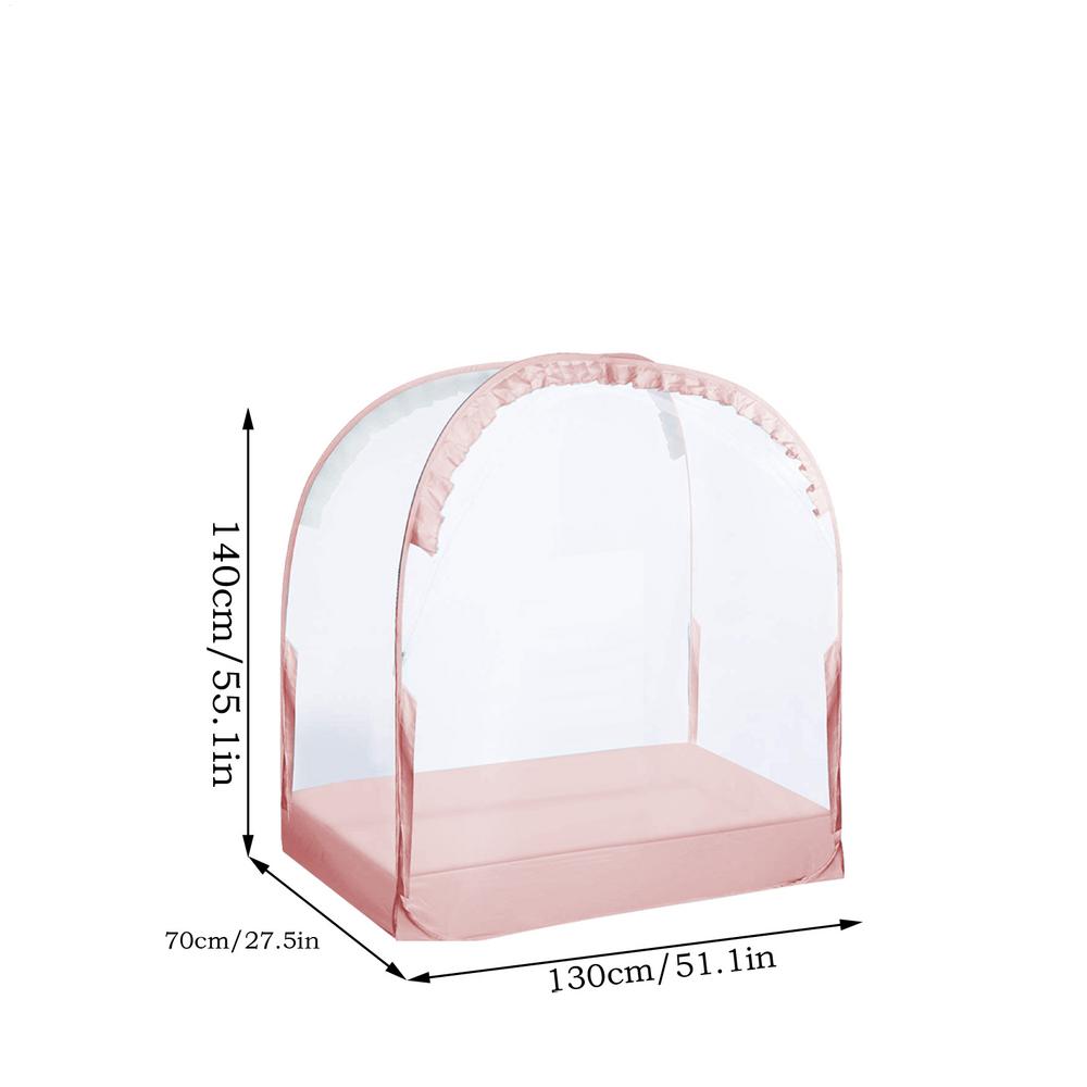 

Москитная сетка для защиты ребенка в кроватке, всплывающая палатка для предотвращения вылезания ребенка, дышащая сетка для защиты кровати для детской комнаты розовый