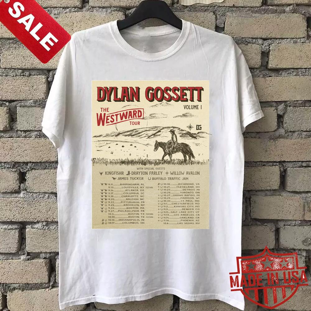 

Dylan Gossett The Westward Tour 2025 T Shirt Full Size S5XL Unisex T-Shirt M