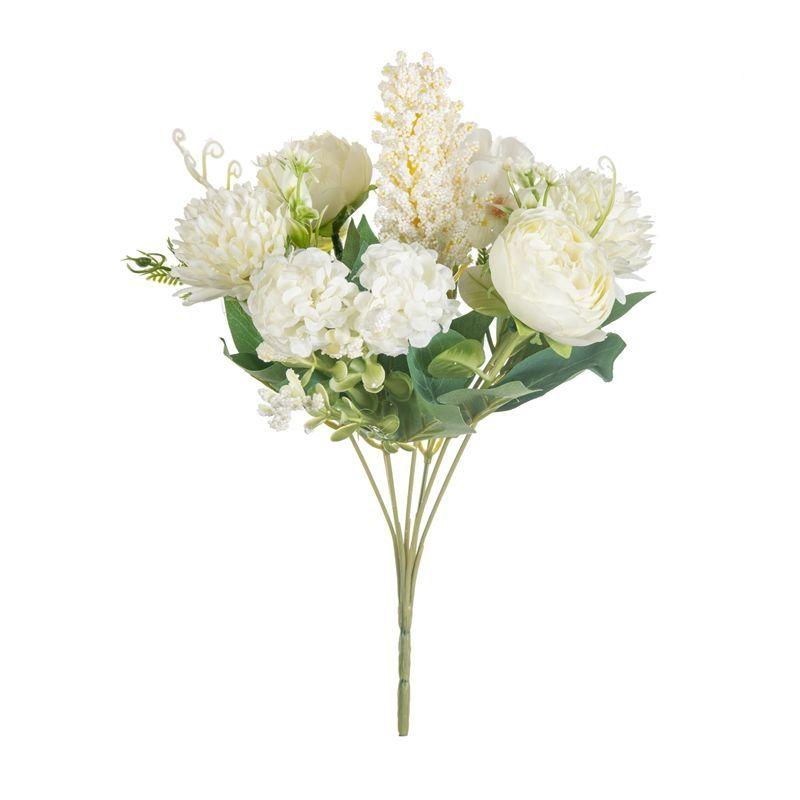 1/2PCS Artificial Flowers Embroidered Balls Peonies Wedding Wreath Home Room Outdoor Yard Garden Decor Bridal Bouquets DIY Gifts