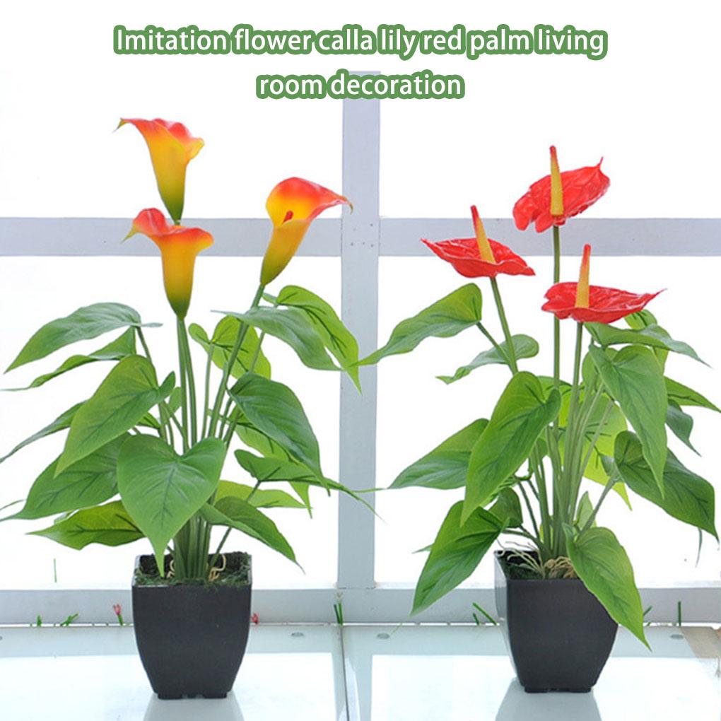 Home Artificial Flower Bonsai Indoor Outdoor Simulation Flowers Plant Living Room Courtyard Patio Decoration
