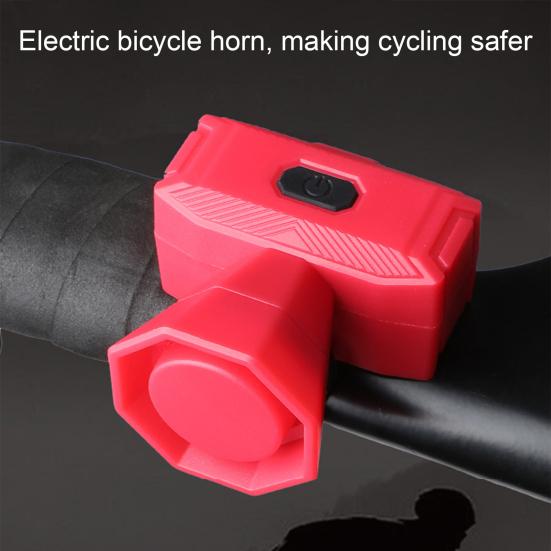 Elektrisk sykkelhorn Vanntett Type-C Oppladbart 120dB Høy lyd MTB Landevei Terrengsykkel Styre Alarmklokke Sykkeltilbehør