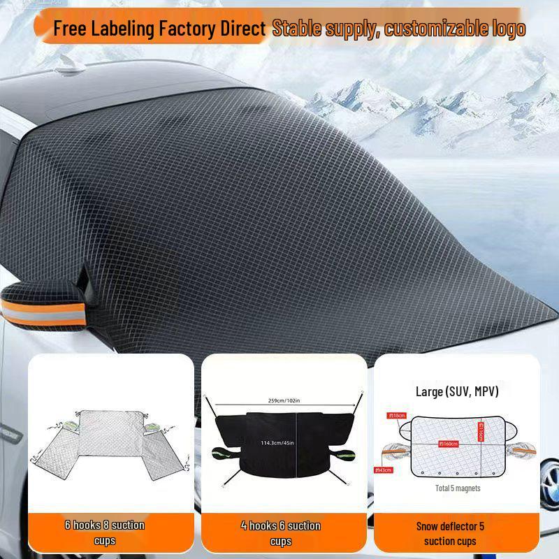 Magnetic Winter Car Snow and Frost Cover for Front Windshield