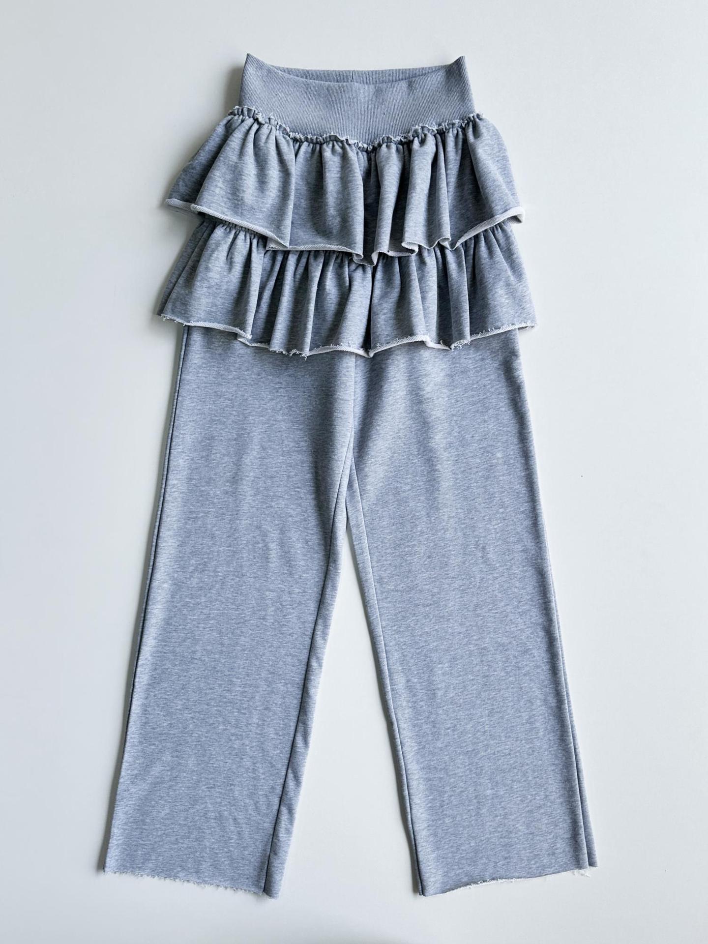 

Korean Niche Ruffle Layered Versatile Skirt Pants - Casual Long Style One Size