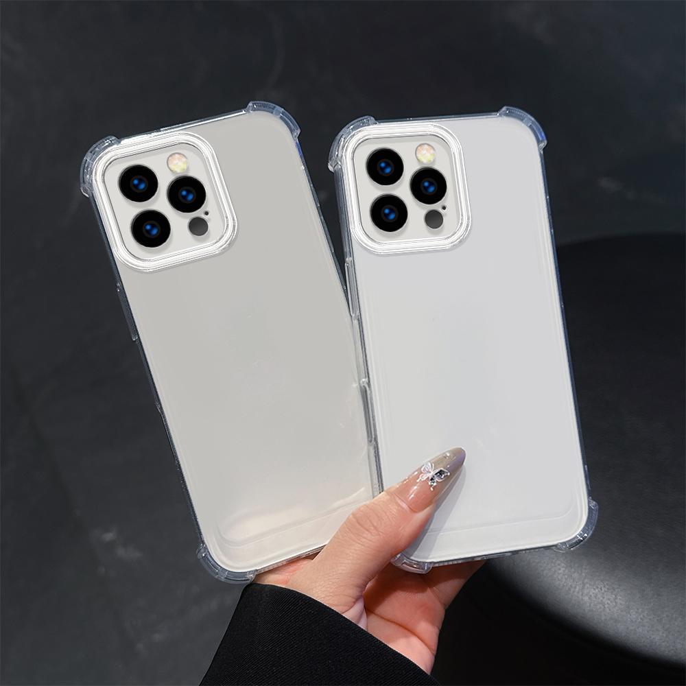 Luxusní nárazuvzdorné průhledné měkké pouzdro pro iPhone 16 13 15 Pro Max Samsung S25 S23 Ultra A35 A16 A54 Redmi 13C Note 12 Pro Moto G52 Bumper Cover