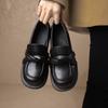 Black Versatile British Casual Platform Small Leather Shoes Women's Autumn and Winter 2025 New French Retro Mary Jane Single Shoes