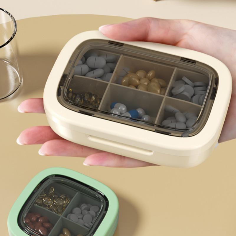 Outdoor Travel Pill Storage Boxes 4/6/21Grids Portable Medicinal Tablet Sealed Bins Small Plastic Pill Sorting Organize Casket