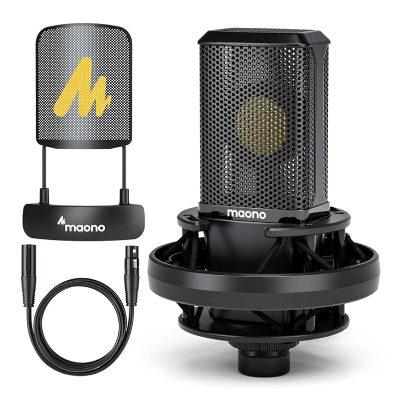 

[MAONO] microphone condenser microphone [ studio quality sound ] recording narration condenser microphone (AU-PM500)