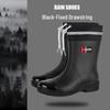 Women's Eco-friendly Mid-Calf PVC Rain Boots - Non-slip Rubber for Outdoor & Kitchen Use.