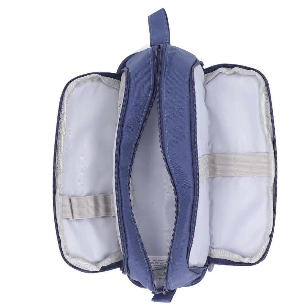 Pennfodral med stor kapacitet Dubbelöppning Pennväska Slitstarkt Canvas Pennfodral Bärbart Multifunktionellt Pennfodral för