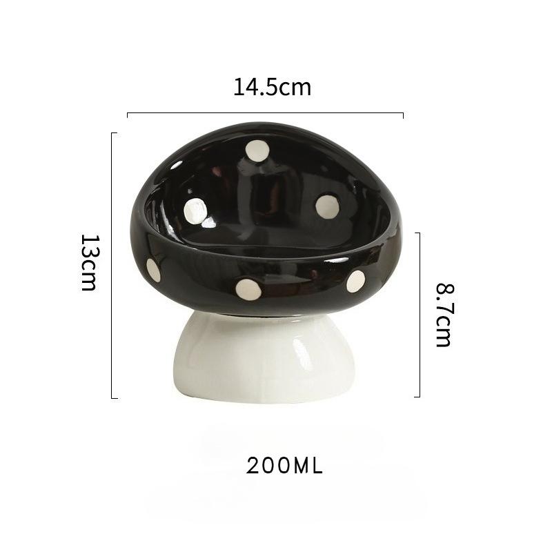 Cat Bowl Ceramic Oblique Mouth Protection Cervical Spine Drinking Bowl Grain Basin Cat Rice Bowl Pet Supplies