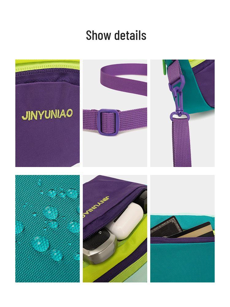 Modna torebka crossbody w bloki kolorystyczne dopaminowe - Mała, trendy torebka na ramię na lato 2025 na zewnątrz