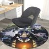 1pc Anime Cartoon Design Round Carpet - Office Chair Mat, Non-Slip Rug for Home Decor, Living Room, Bedroom, Game Room, Dormitory, Birthday Gift, All